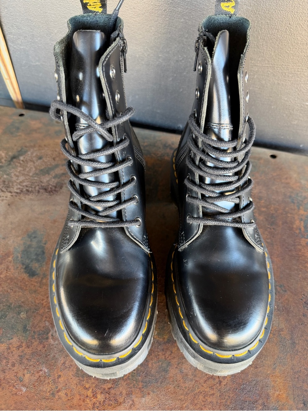 Dr. Martens Black Jadon 8-Eye Combat Boots 8 Women’s